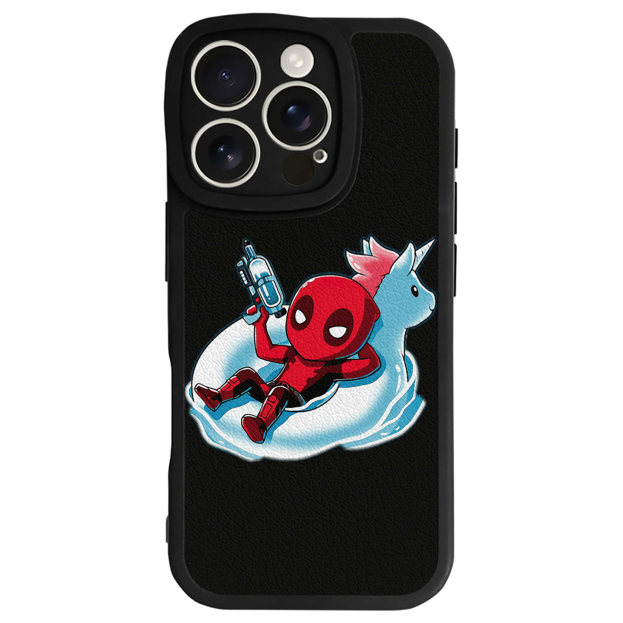 （画像用） Deadpool デッドプール 【iPhone 16シリーズ対応】シリコンスマホケース（レザー調） 材質：シリコン